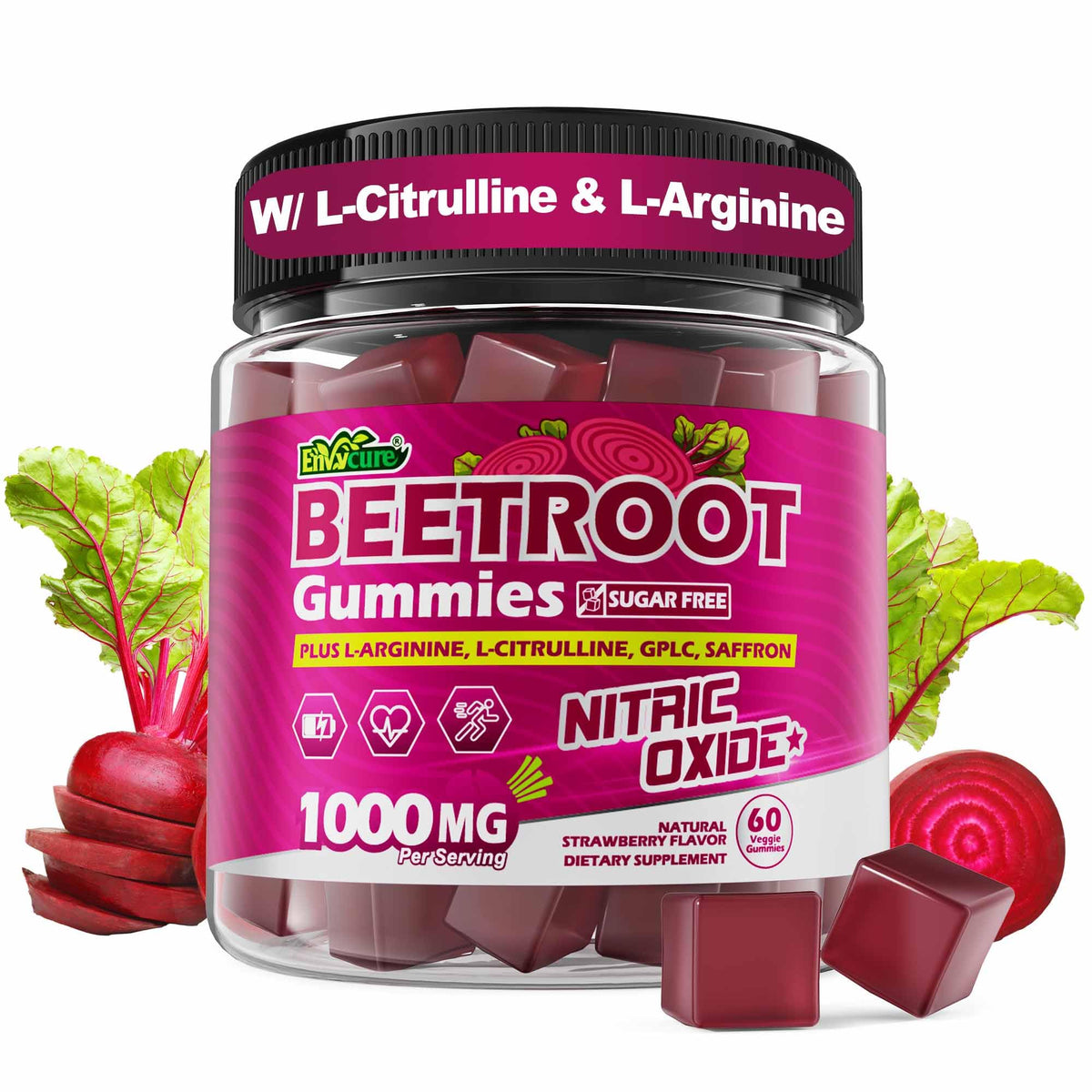Sugar Free Beet Root Gummies with L-Citrulline & L-Arginine I8022