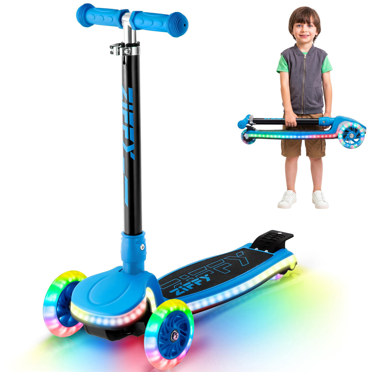 Light-Up 3 Wheel Kids Scooter with LED Lights O820006