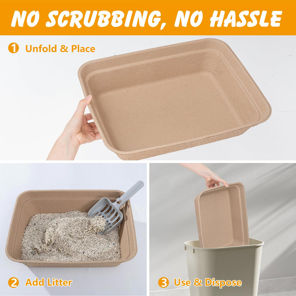 Disposable Cat Litter Box 9-Pack I6202
