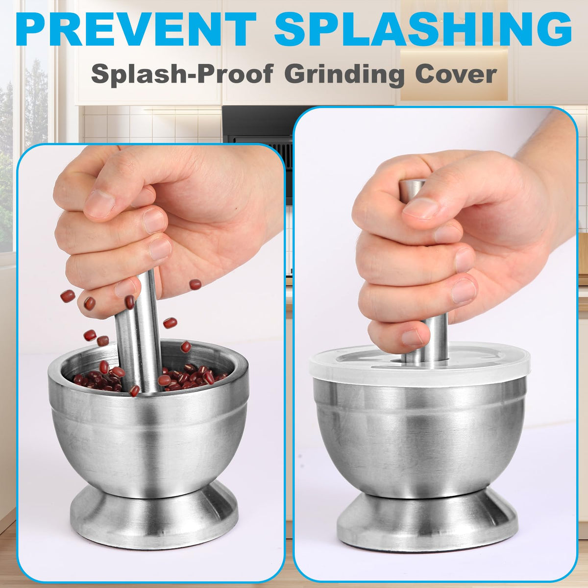 Mortar and Pestle Set Stainless Steel S942