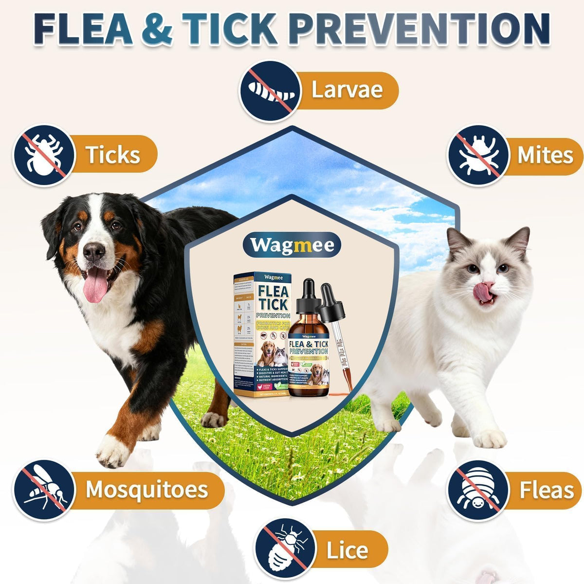 Flea and Tick Prevention for Cats and Dogs Drops N48948