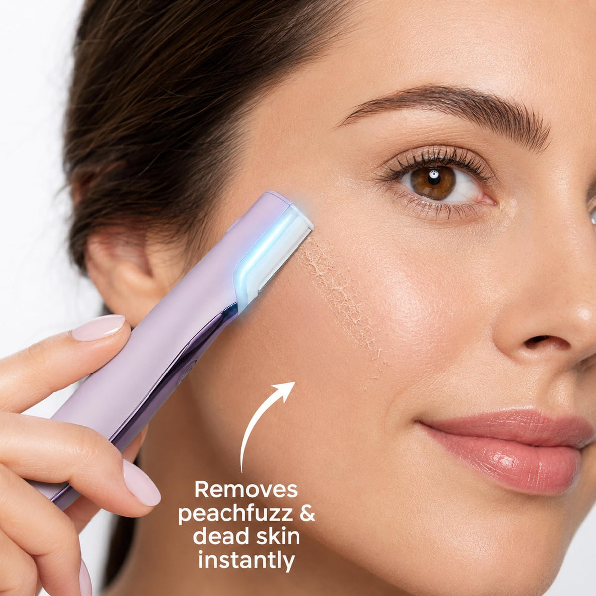 Sonic Dermaplaning Tool with LED Light, Rechargeable Facial Hair Remover R628