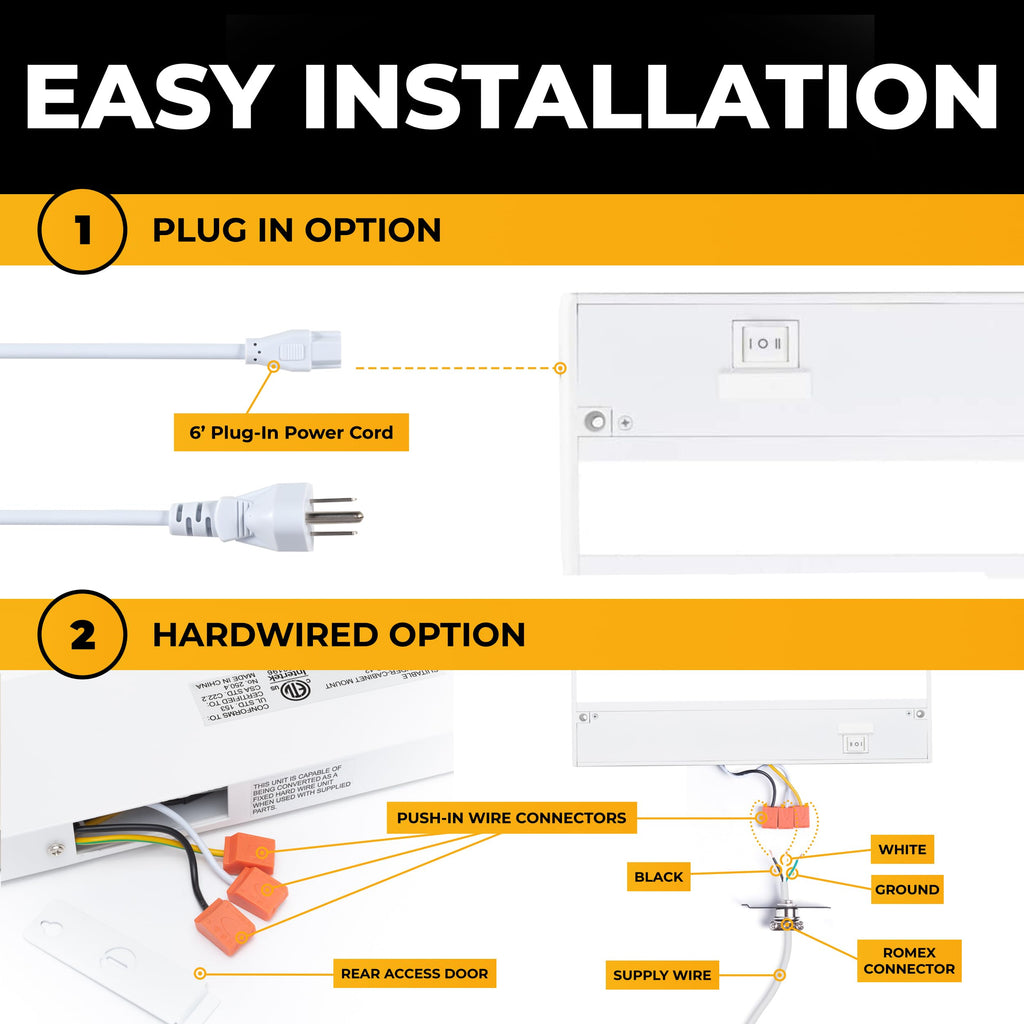 LED Under Cabinet Lighting 24 Inch White S856