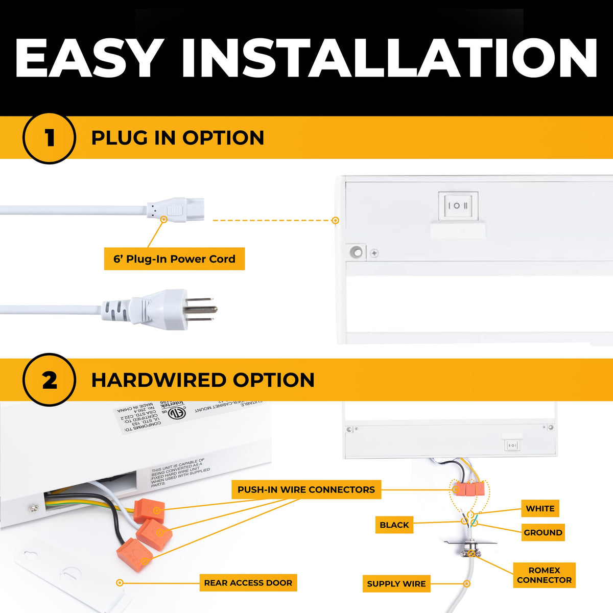 LED Under Cabinet Lighting 24 Inch White S856