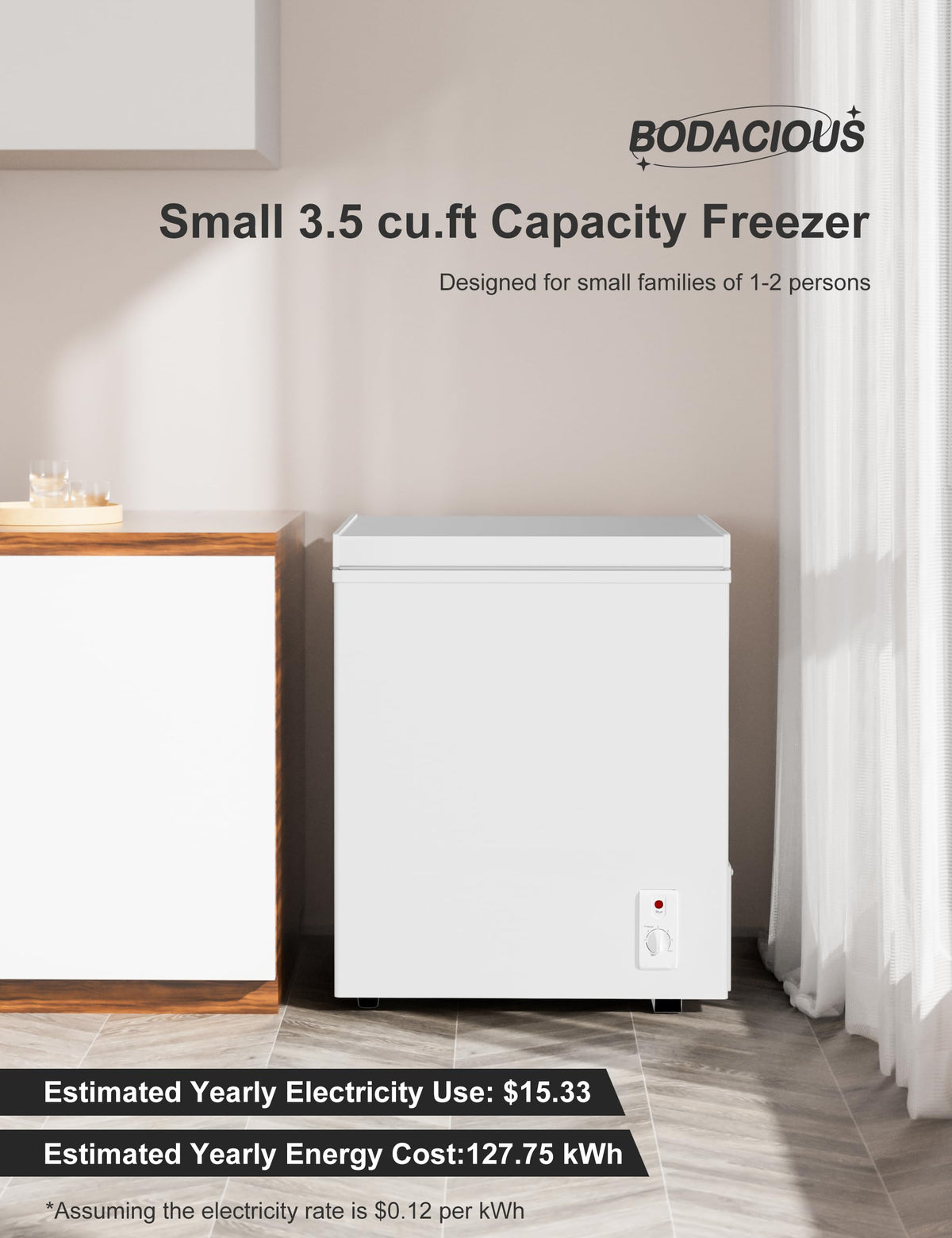 3.5 Cu. Ft White Chest Freezer A9245
