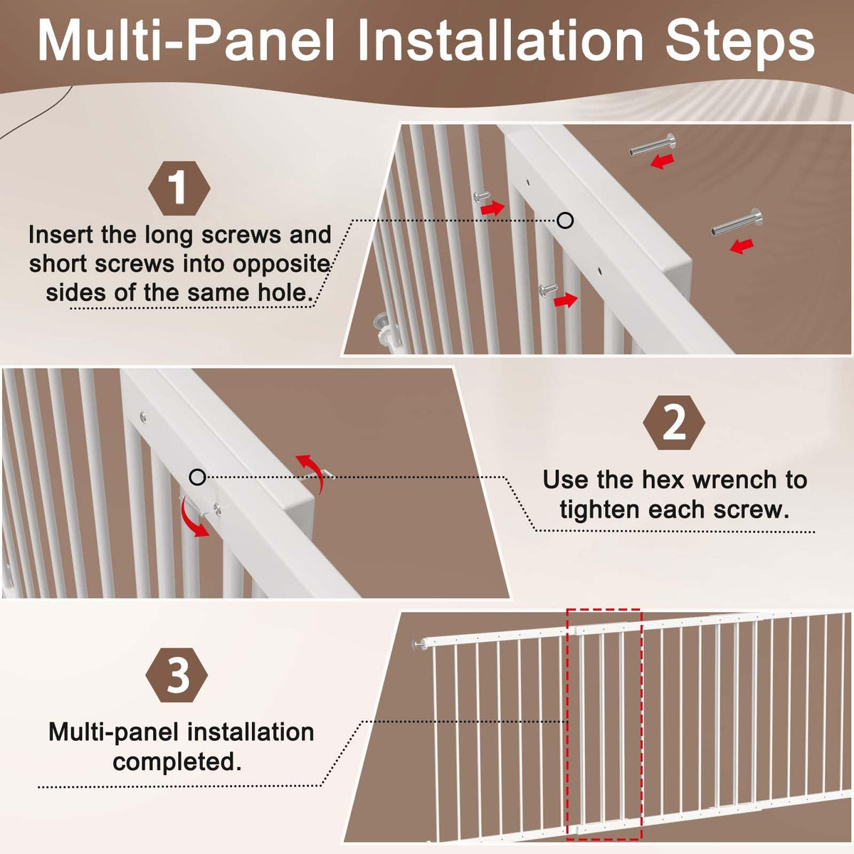 Adjustable White 4 Panel Window Guards P967