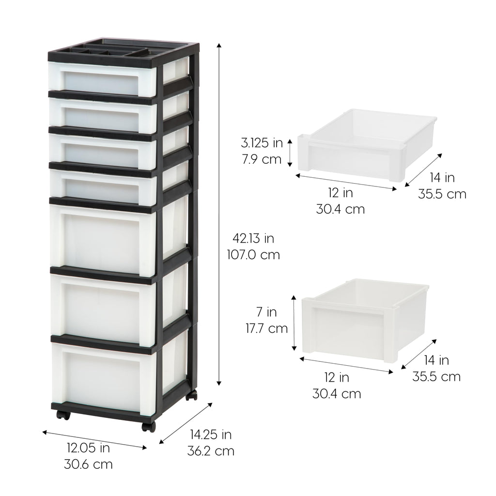 7 Drawer Rolling Storage Cart D298