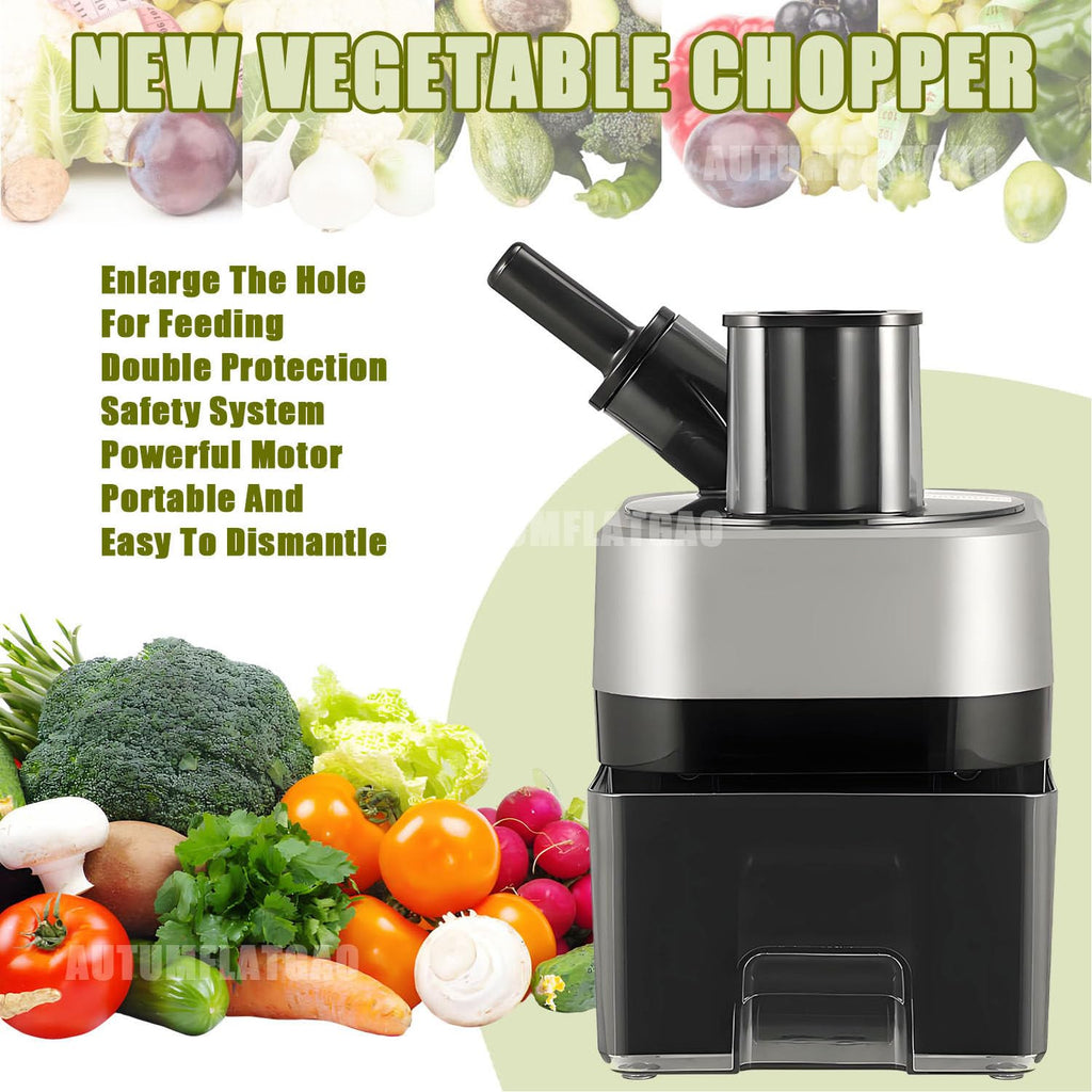 4 in 1 Electric Vegetable Chopper with 4 Stainless Steel Blades W399