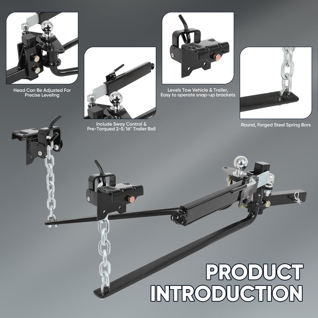 Weight Distribution Hitch with Sway Control 14000lbs 2-in Shank L3162