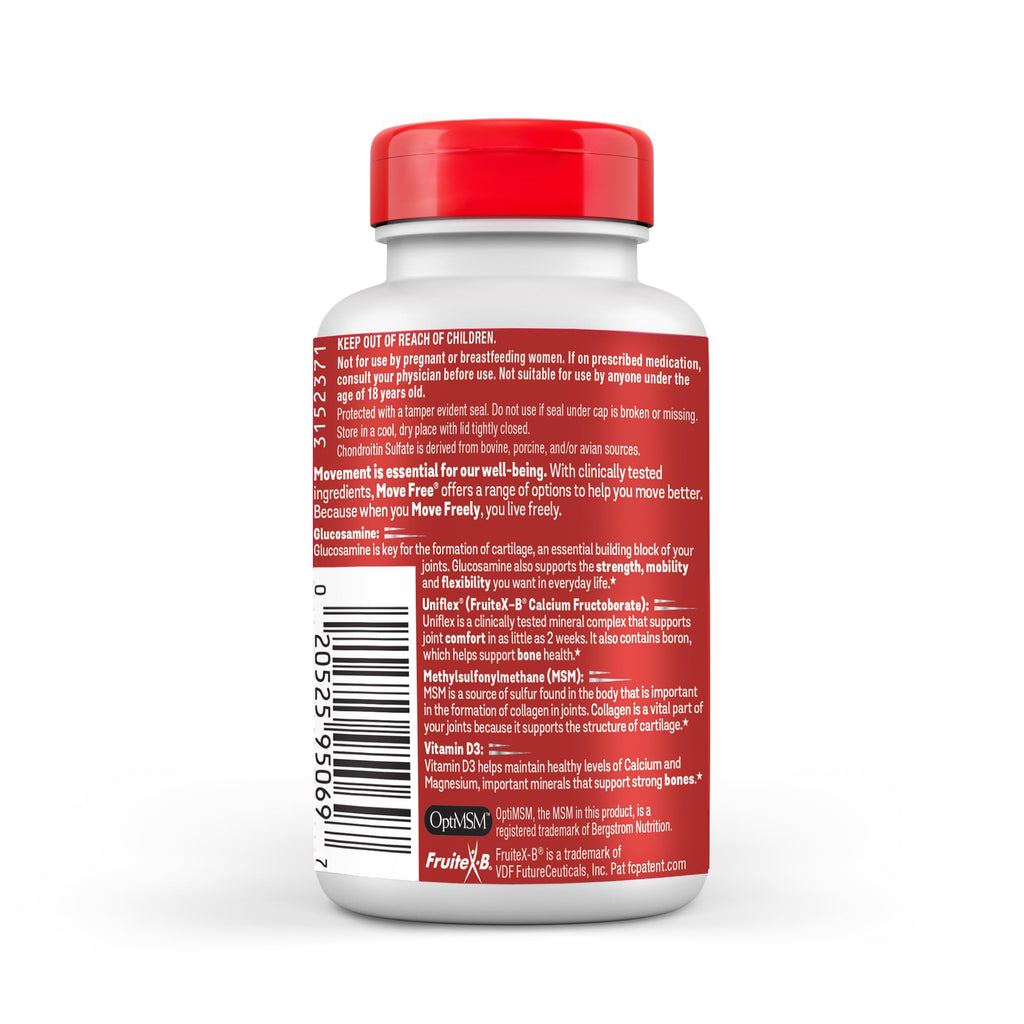 Glucosamine Chondroitin MSM Vitamin D3 Joint Support Supplement 120 Tablets 2 Pack G2168