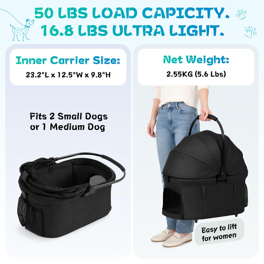 3-in-1 Pet Stroller Black M320001