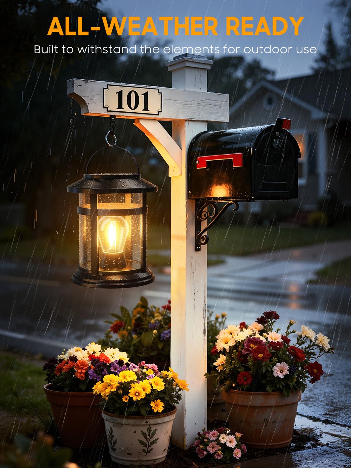 2 Pack Waterproof Solar Lantern Outdoor T783998