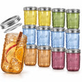 12 Pack 16 oz Wide Mouth Mason Jars with Lids W415