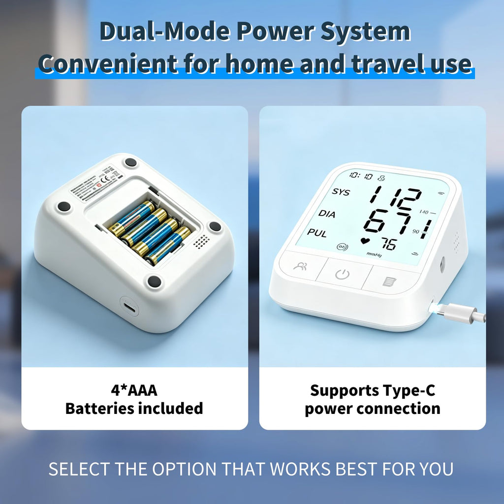 Upper Arm Blood Pressure Monitor, Automatic Digital with Voice Broadcast, Backlit LED Display, Adjustable Cuff V75607