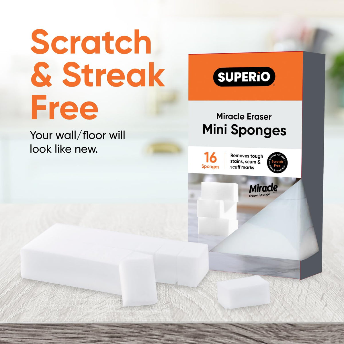 Melamine Sponge Pack of 16 1 Inch Mini Cleaning Erasers C783
