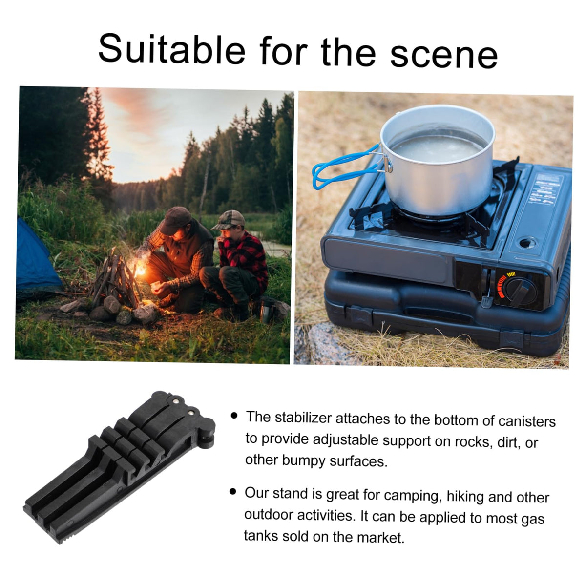 Compact Folding Propane Camp Stove Canister Stand W77551