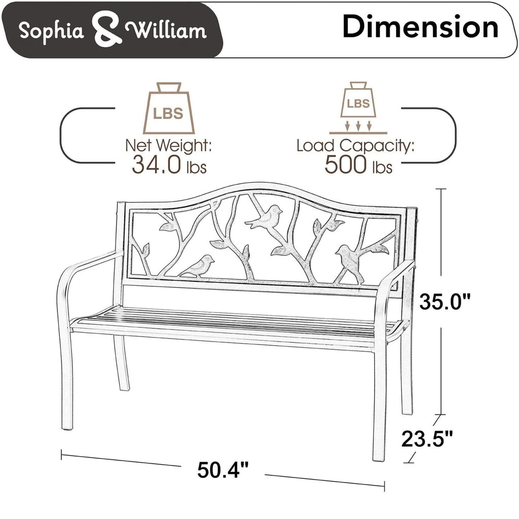 50 Inches Outdoor Bench N54449