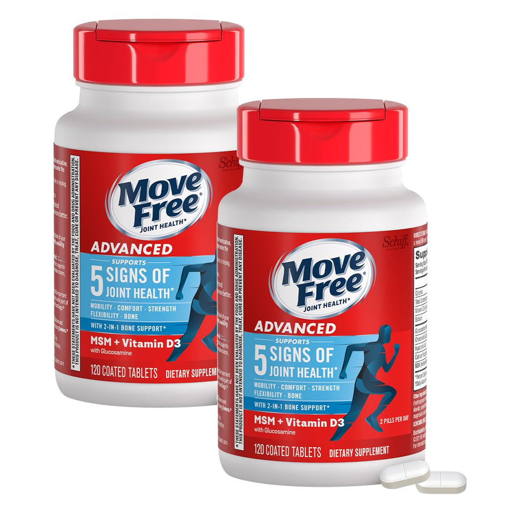 Glucosamine Chondroitin MSM Vitamin D3 Joint Support Supplement 120 Tablets 2 Pack G2168