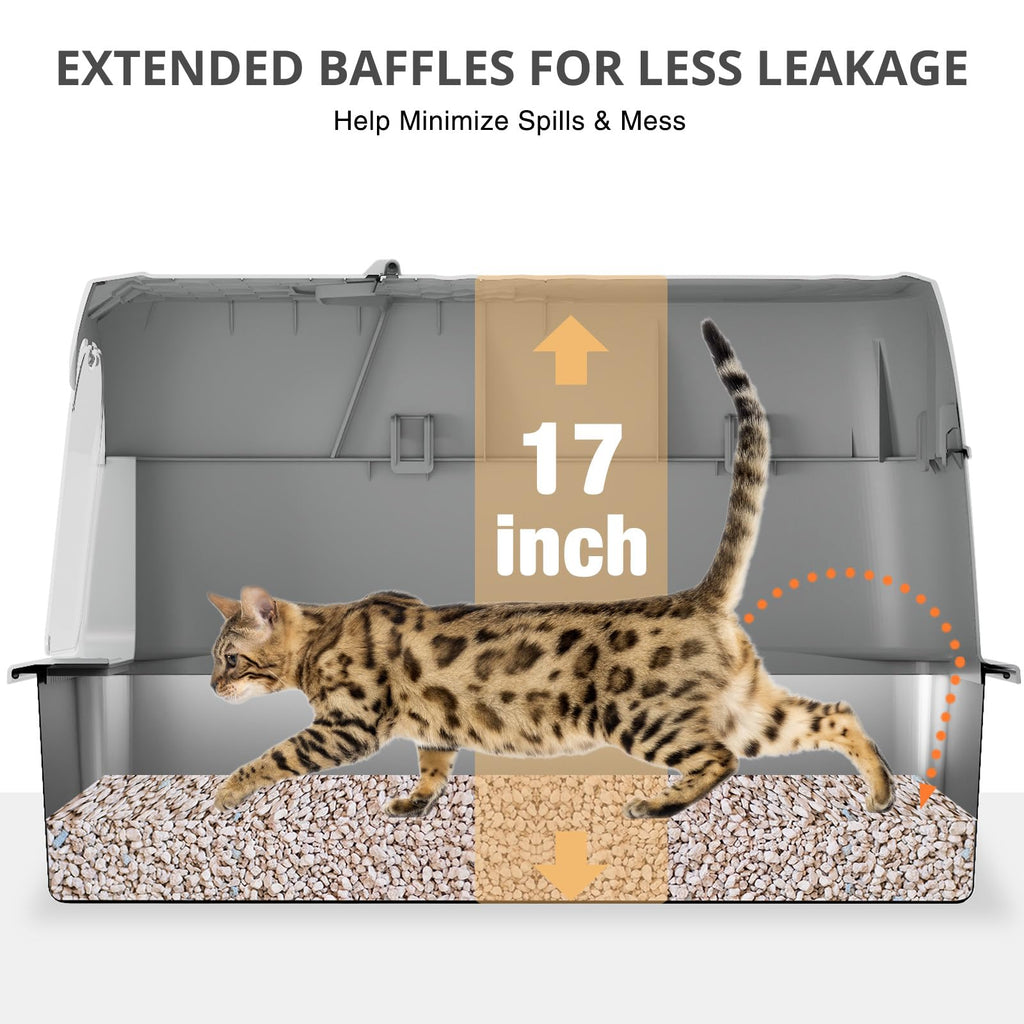 XXXL Stainless Steel Cat Litter Box with Lid J89021