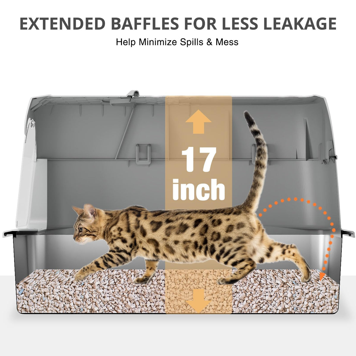 XXXL Stainless Steel Cat Litter Box with Lid J89021