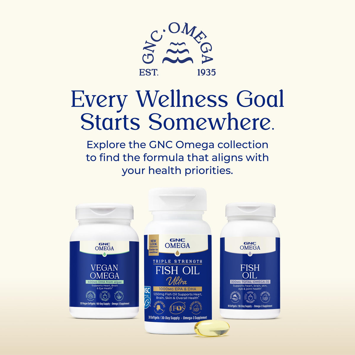 Omega Fish Oil 1000mg 120 Count K449159