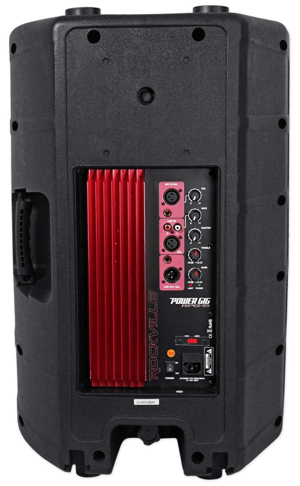 15" Powered PA Speakers 2-Pack with Mixer A5651