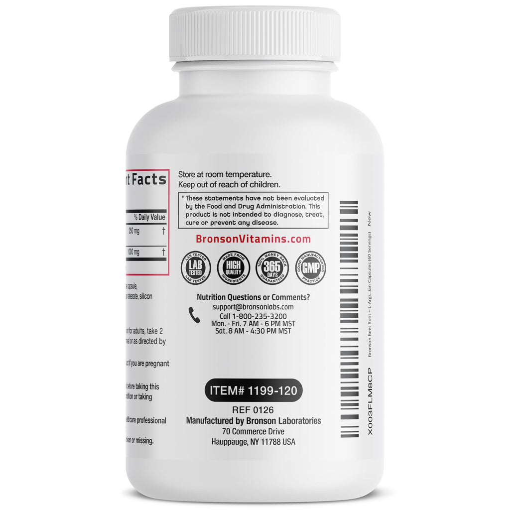 Beet Root L-Arginine 120 Capsules M6005