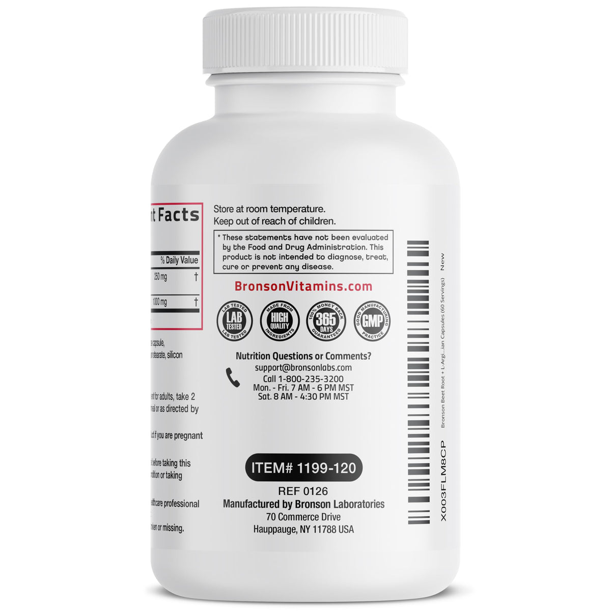 Beet Root L-Arginine 120 Capsules M6005