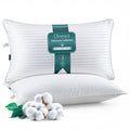 King Size Down Alternative Pillows Set of 2 Cotton Cover 20"x36" E193027
