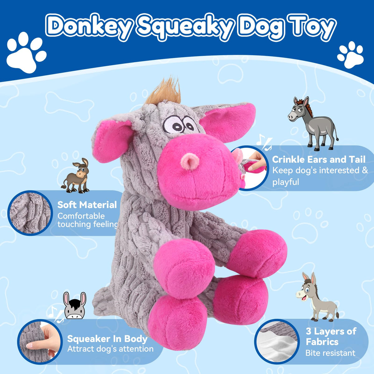Plush Squeaky Stuffed Animal Chew Toys Y926