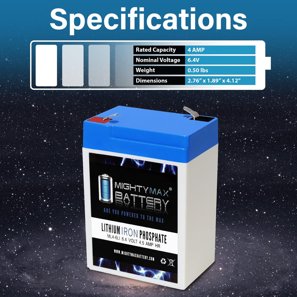 6V 4.5AH Lithium Replacement Battery I225