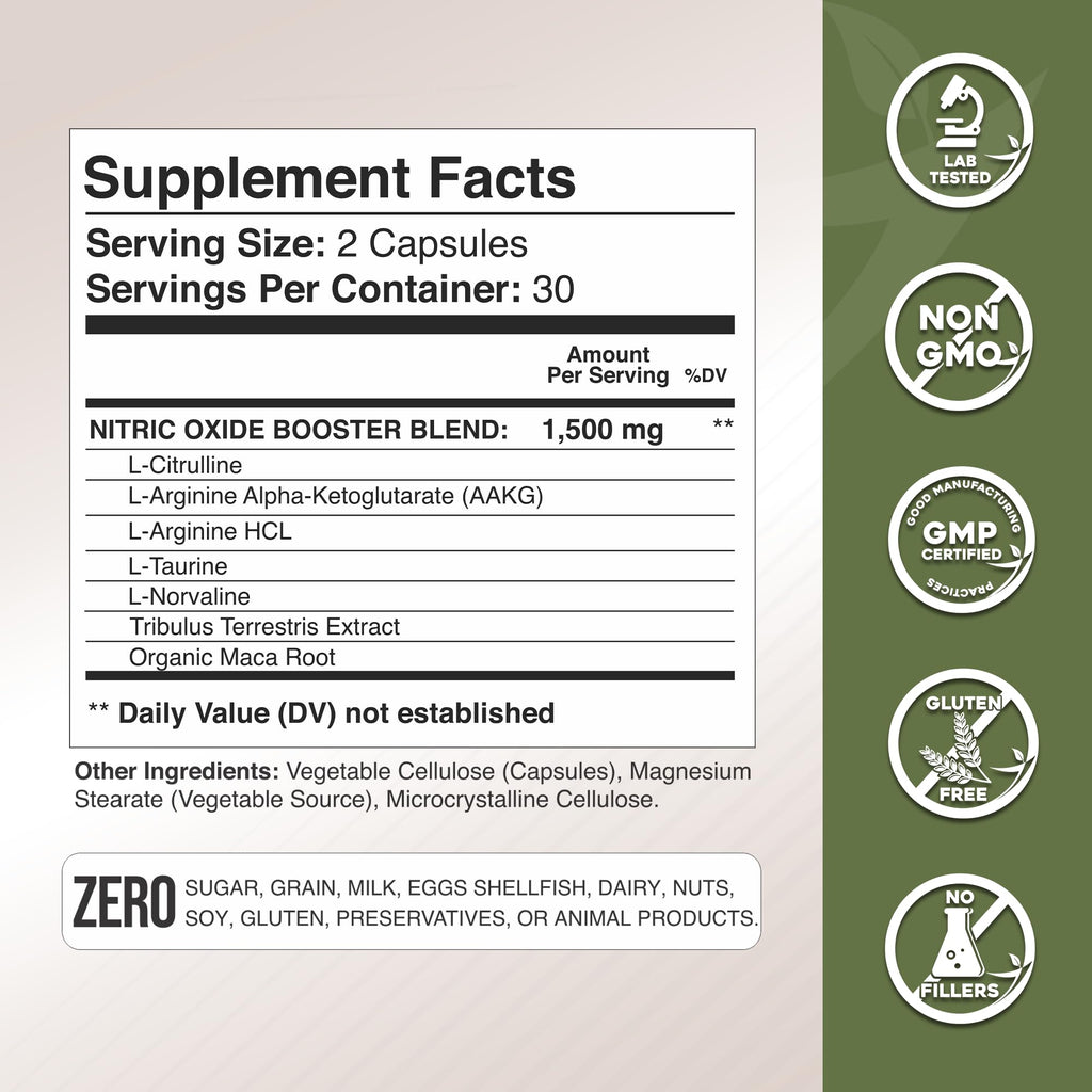 L Arginine Capsules with Amino Acid and Maca Root H8328