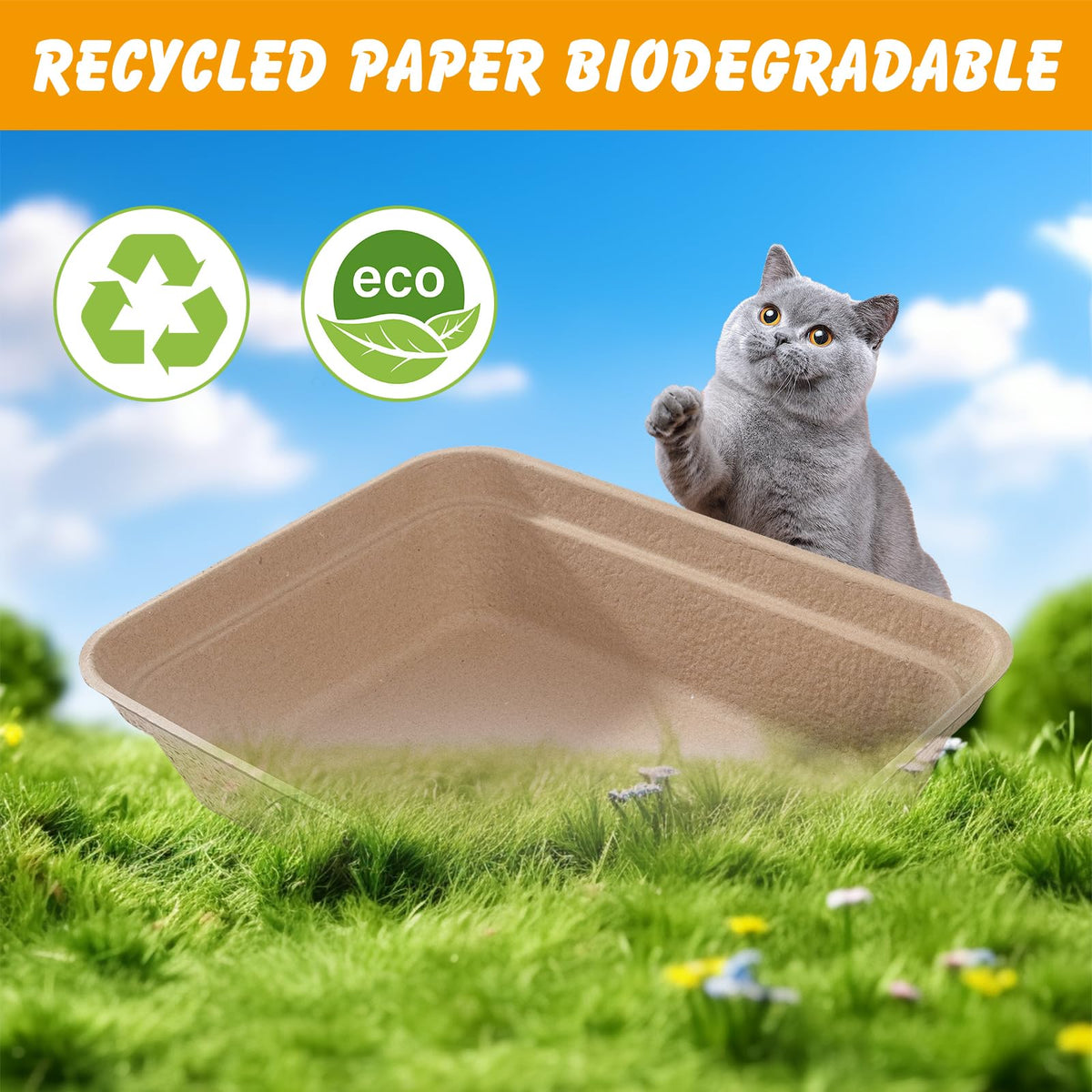 Disposable Cat Litter Box 9-Pack I6202