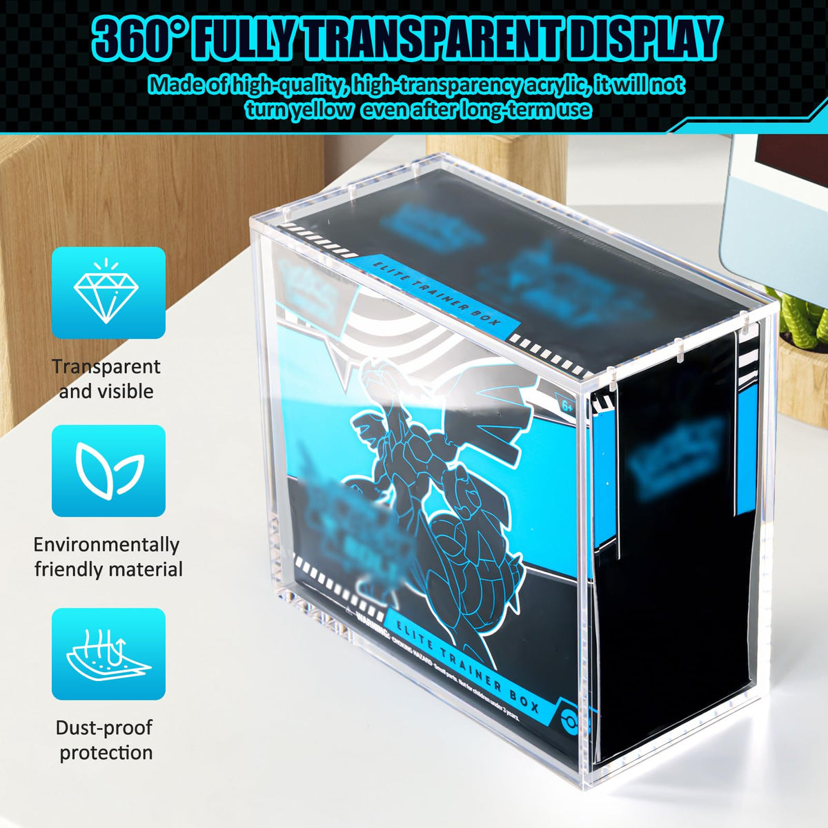 8mm+5mm Ultra Thick Stackable Acrylic Protector with Strong Magnets E239081