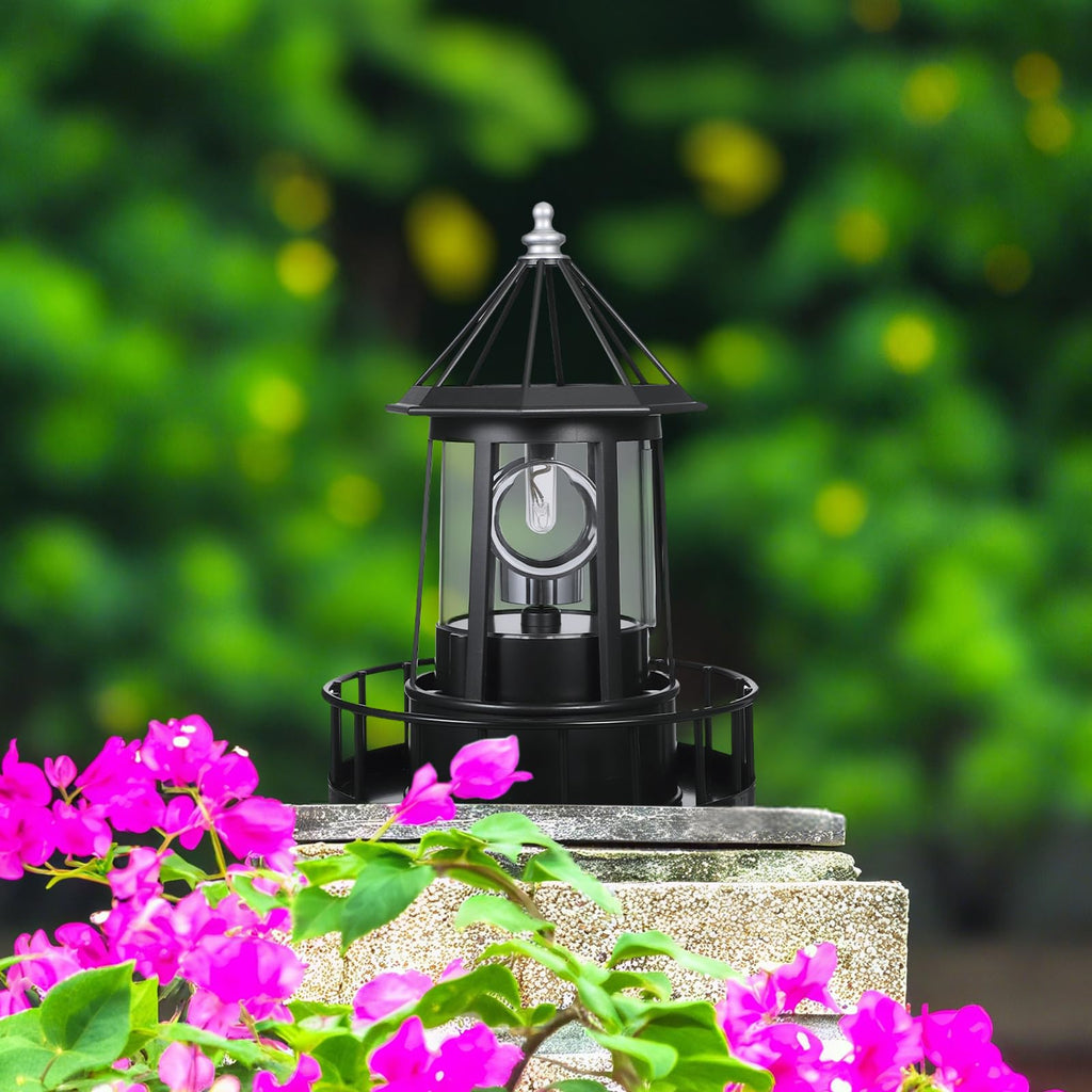 Solar Powered Rotating Lighthouse Decor Lamp K1367