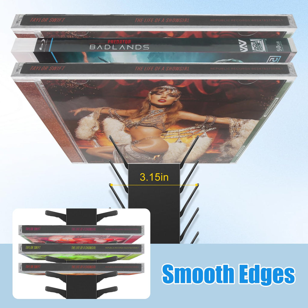 4 Pack Wall Mount Metal DVD Shelf R14052