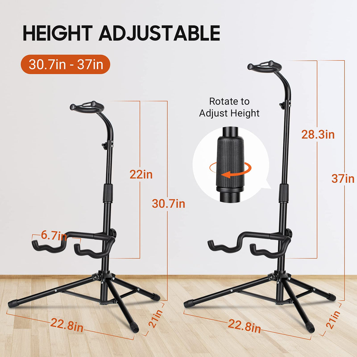 Folding Adjustable Guitar Stand K106336