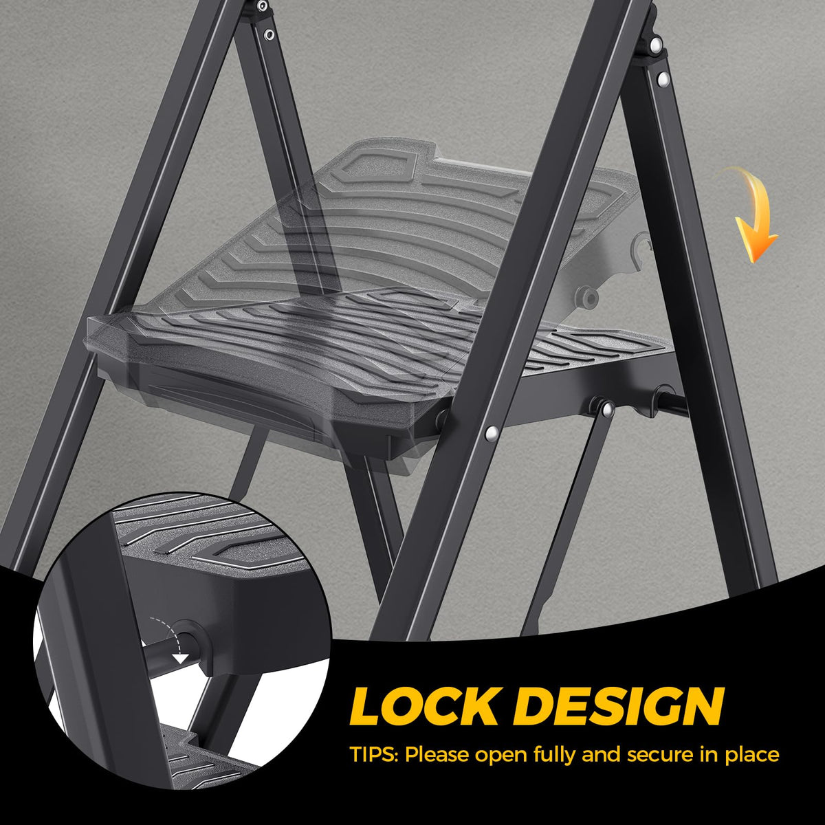 4 Step Steel Step Stool H83675