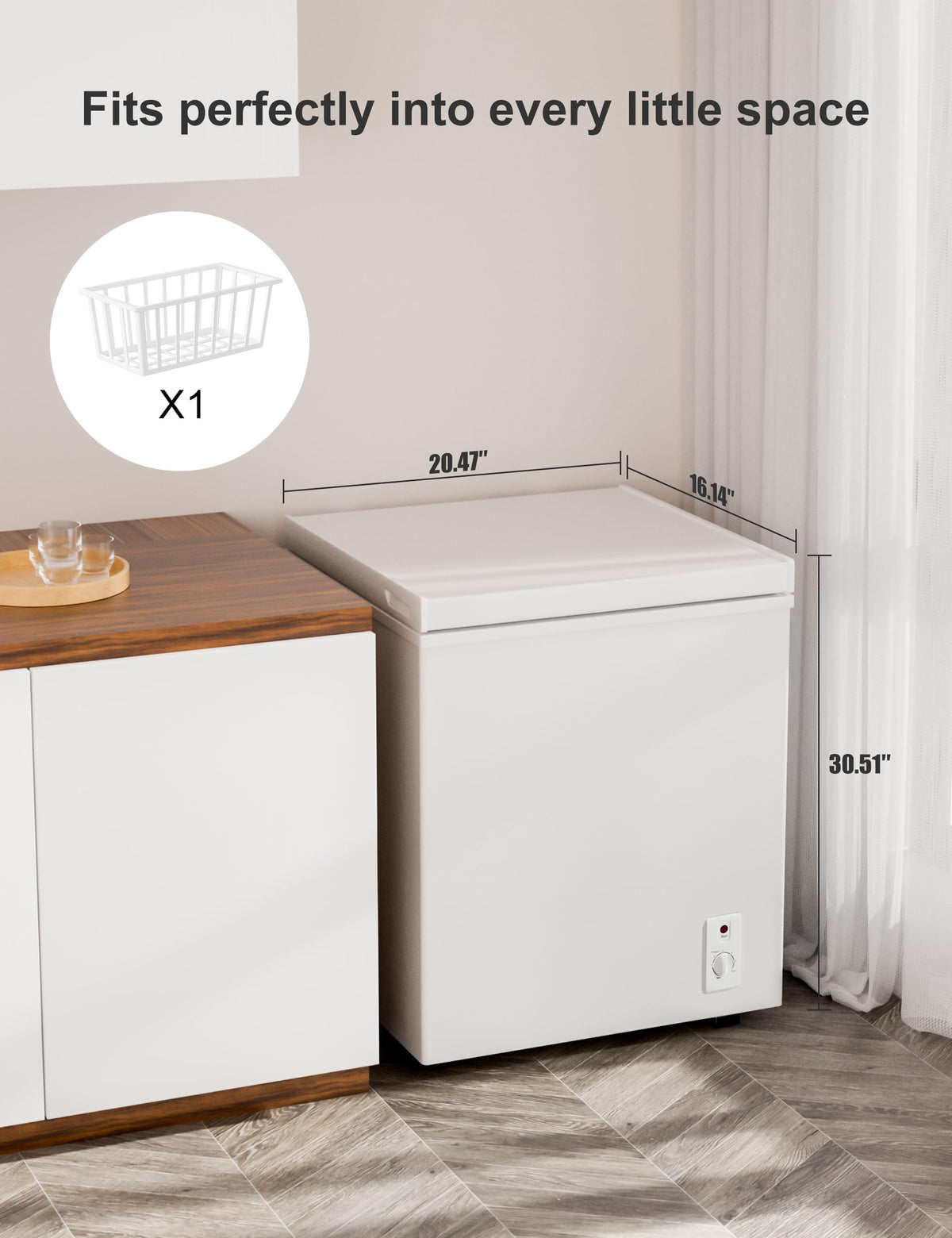 3.5 Cu. Ft White Chest Freezer A9245
