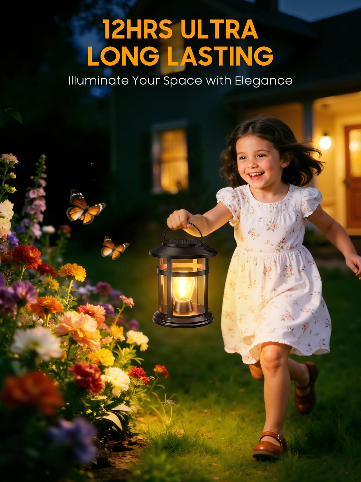 2 Pack Waterproof Solar Lantern Outdoor T783998