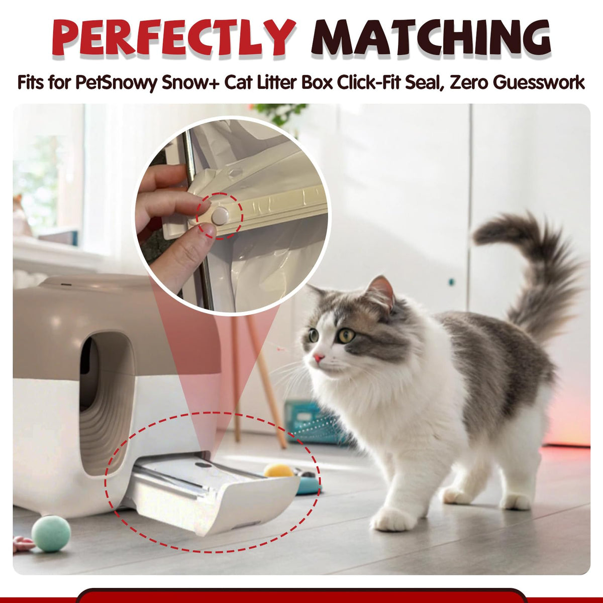 120 Pcs Self-Sealing Drawer Cat Litter Bags J411844