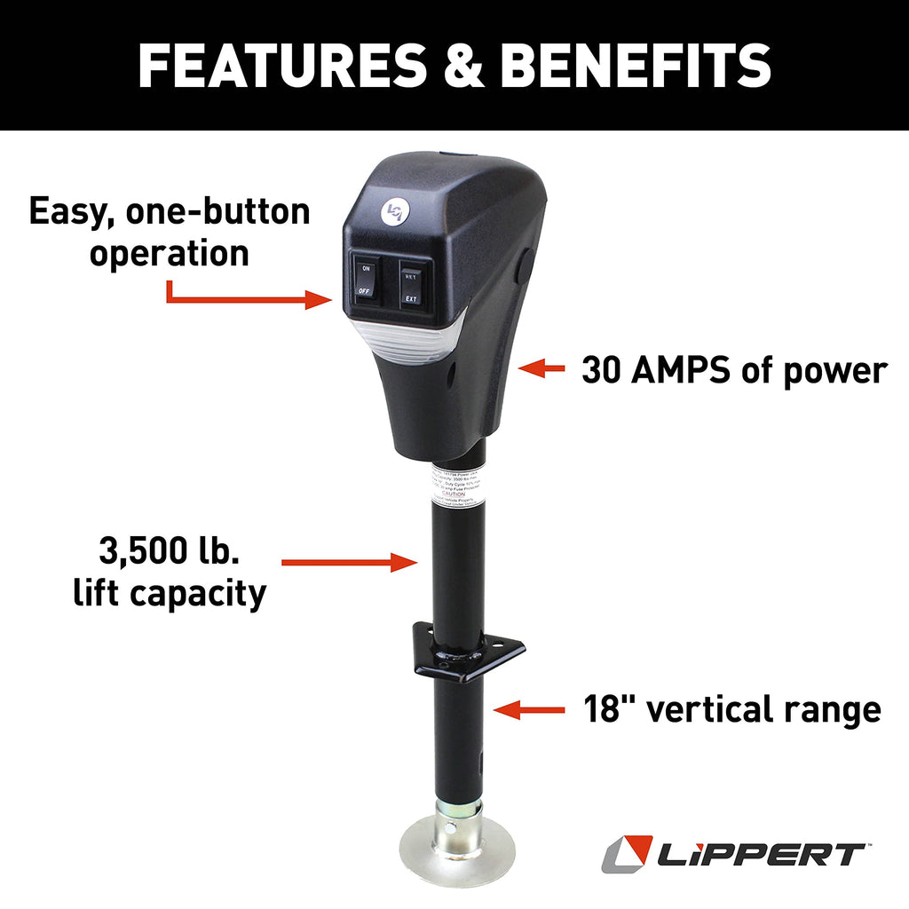 3,500 lb Electric Trailer Tongue Jack L97324