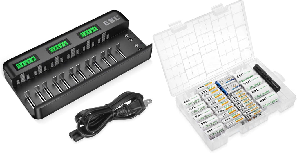 12+2 Bay Universal Rechargeable Battery Charger C9851