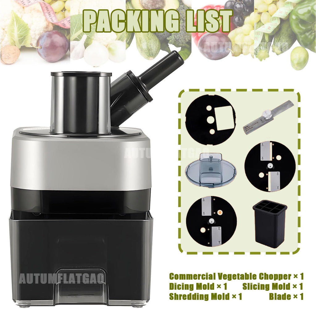 4 in 1 Electric Vegetable Chopper with 4 Stainless Steel Blades W399