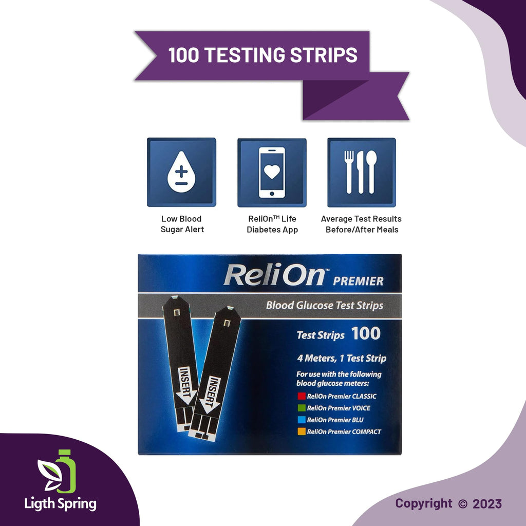 Blood Glucose Test Strips 100Ct 2 Pack B639033