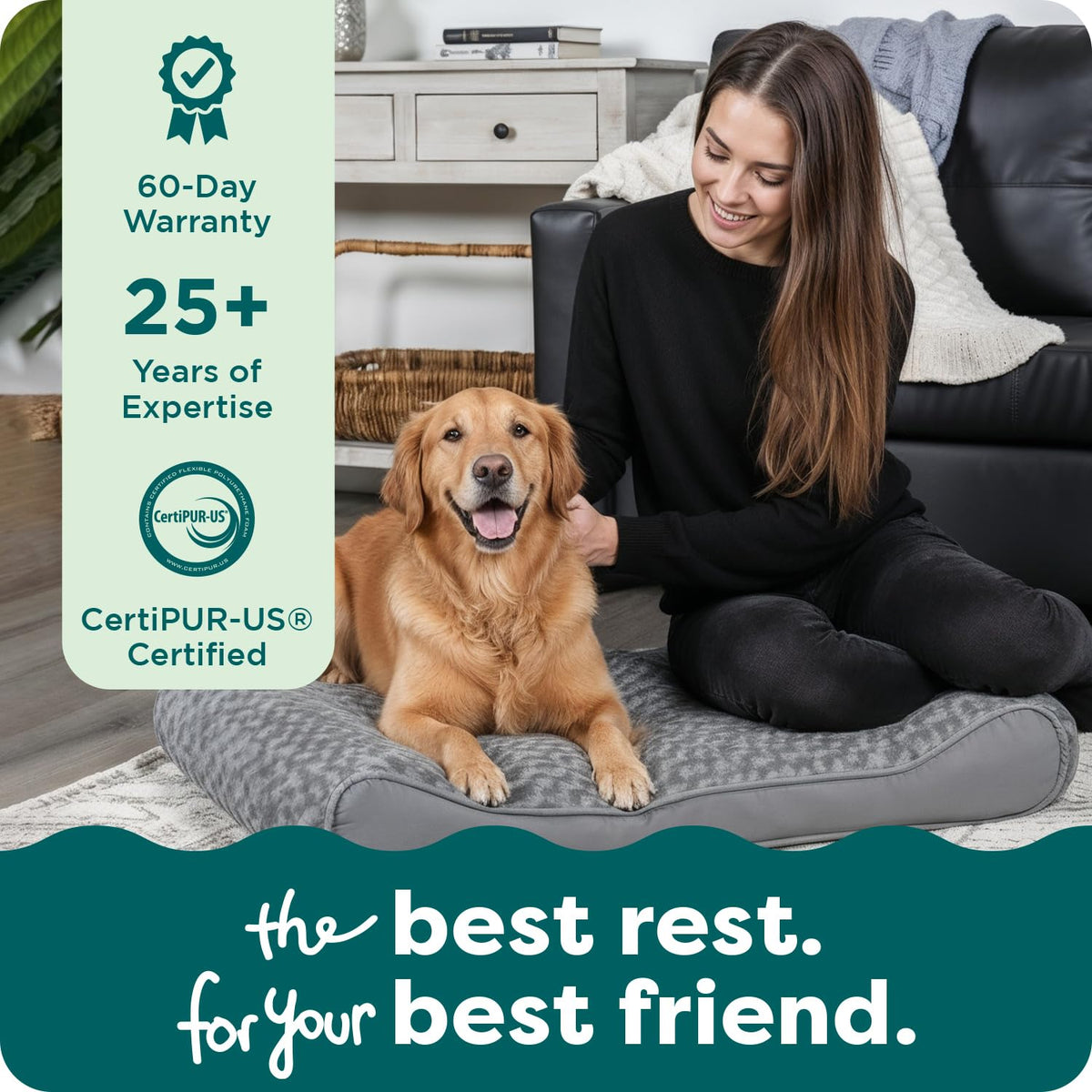 XL Plush Suede Orthopedic Dog Bed T55960