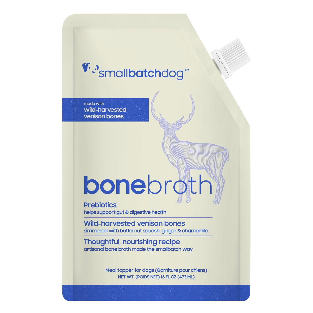Wild Harvested Venison Bone Broth for Dogs, 16 oz M6610