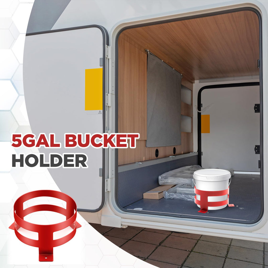 2 Pcs 5 Gallon Red Bucket Holder Mount F885