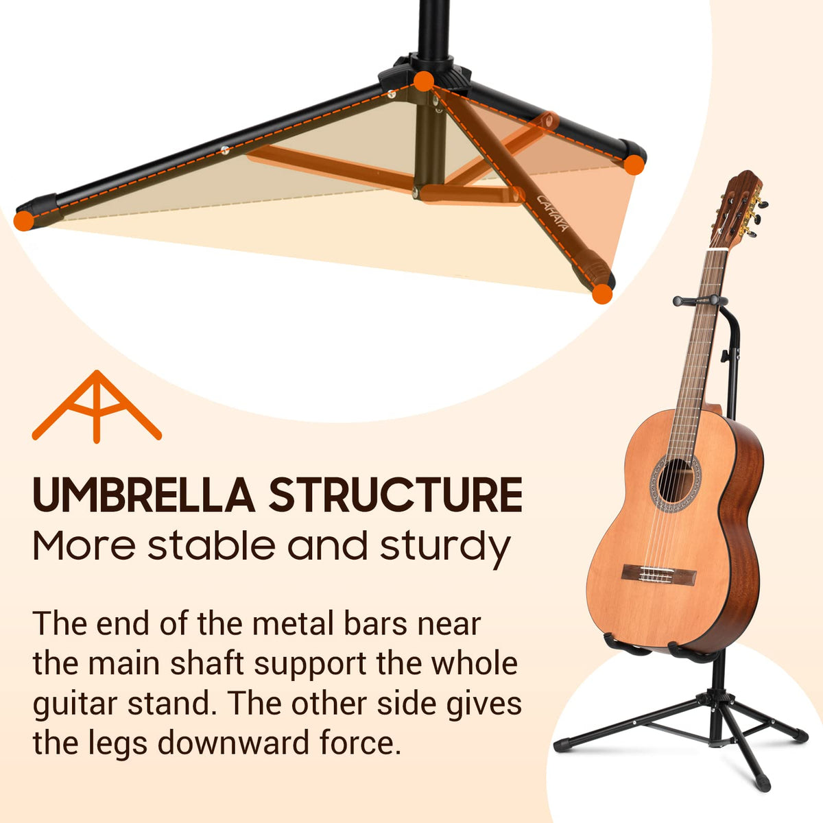 Folding Adjustable Guitar Stand K106336