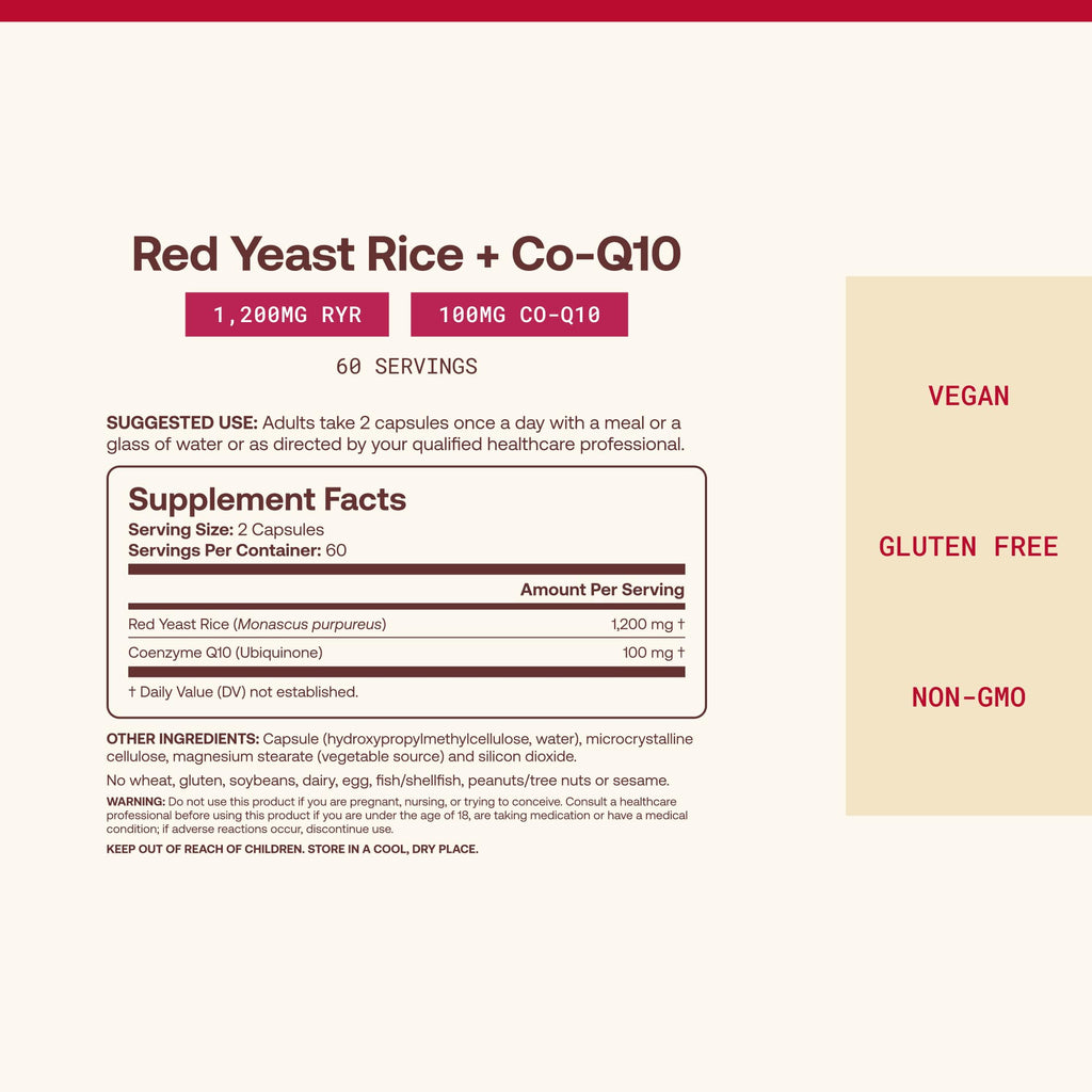 Red Yeast Rice with CoQ10 120 Capsules E1597